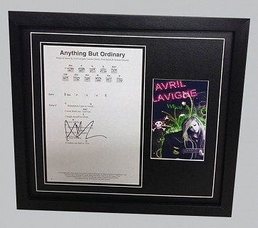 Avril Lavigne "Anything But Ordinary" Signed Music Sheet