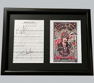 Queens Of The Stone Age "Broken Box" Signed Song Sheet + Colour Poster