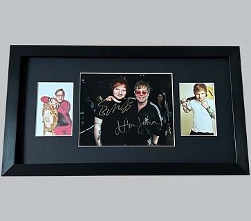 Elton John & Ed Sheeran Signed Colour Photo + 2 Colour Photos