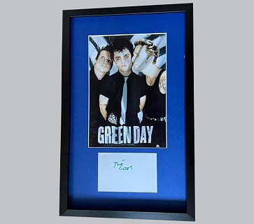 Green Day Postcard Signed by Tre Cool + Colour Poster