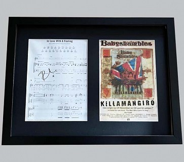 Babyshambles "In Love With A Feeling" Song Sheet Signed by Pete Doherty