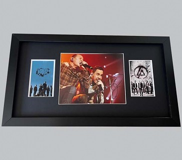 Linkin Park Concert Photo Signed by Mike & Chester + 2 Photos