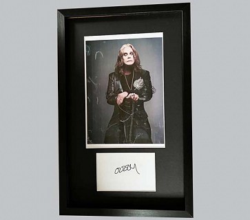 Ozzy Osbourne Signed Postcard + Colour Photo