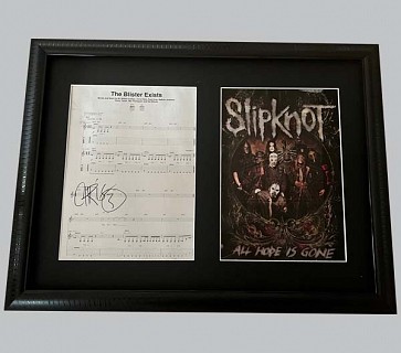 Slipknot "The Blister Exists" Song Sheet Signed by Corey Taylor + Poster