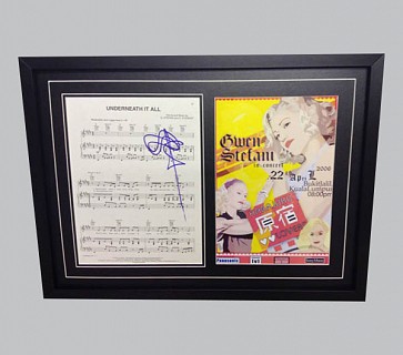 Gwen Stefani "Underneath It All" Signed Music Sheet + Poster