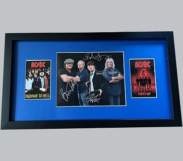 AC/DC Signed Colour Photo + 2 Colour Posters
