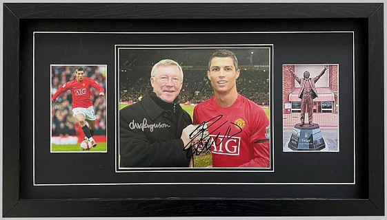 Alex Ferguson & Ronaldo Signed Man Utd Photo + 2 Photos