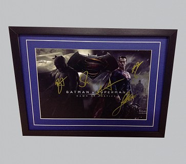 Batman v Superman Dawn of Justice Signed Poster