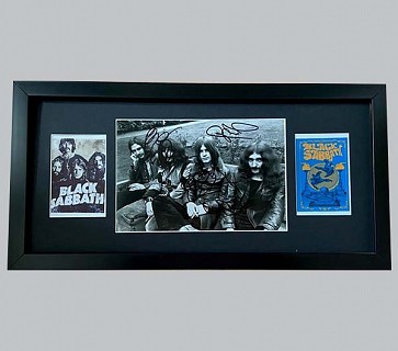 Black Sabbath Signed Black & White Photo + 2 Posters