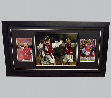 Dennis Bergkamp & Thierry Henry Signed Photo + 2 Photos