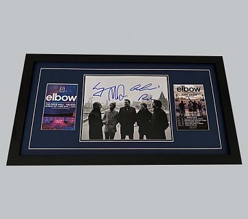 Elbow Signed Black & White Photo + 2 Concert Posters