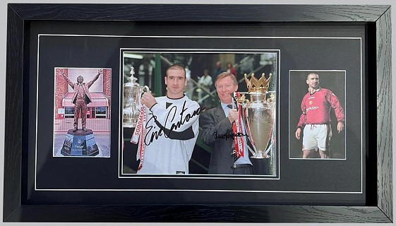 Alex Ferguson & Eric Cantona Signed Man Utd Photo + 2 Photos