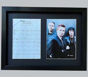 Muse "Exo-Politics" Song Sheet Signed by Matt Bellamy + Colour Photo
