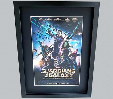 Guardians of The Galaxy Multi Cast Signed Movie Poster