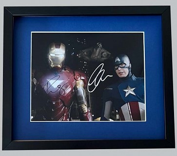 Iron Man & Captain America Photo Signed by Robert Downey Jnr & Chris Evans
