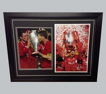 Jamie Carragher & Steven Gerrard Signed Liverpool Colour Photo + Photo