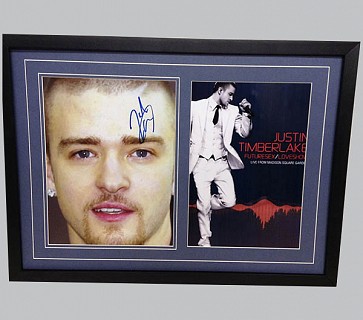 Justin Timberlake Signed Colour Photo + Music Poster
