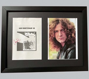 Led Zeppelin Poster Signed by Robert Plant + Colour Photo