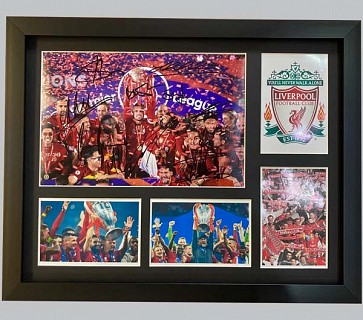 Liverpool 2019/20 Premier League Winning Squad Signed Photo + 4 Photos