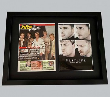 Westlife Magazine Article Signed by Shane & Markus + Colour Poster
