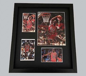 Michael Jordan Signed Colour Photo + 3 Colour Photos