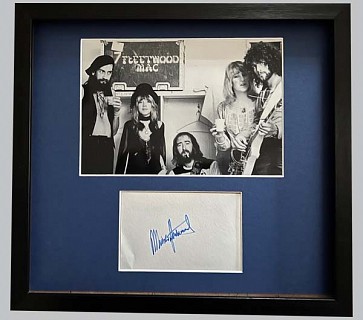 Fleetwood Mac - Postcard Signed by Mick Fleetwood + B&W Photo