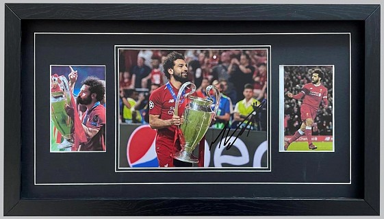 Mo Salah Signed Colour Photo + 2 Photos