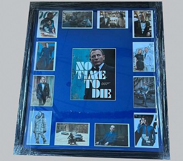 James Bond "No Time To Die" Poster Signed by Daniel Craig + 12 Colour Postcards