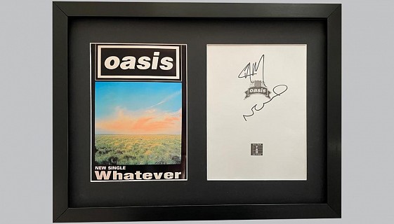 Oasis Poster Signed by Liam & Noel + "Whatever" Poster