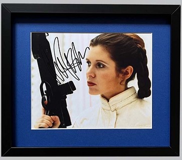 Star Wars Princess Leia Colour Photo Signed by Carrie Fisher