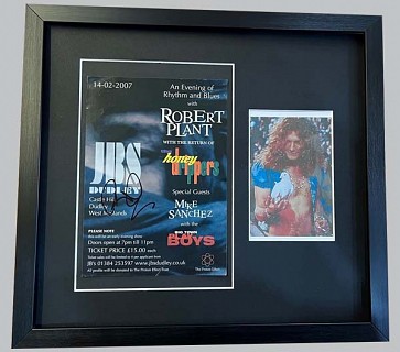 Robert Plant "An Evening of Rhythm and Blues" Signed Poster + Colour Photo