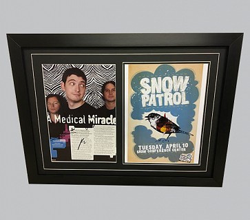 Snow Patrol Signed Memorabilia Display