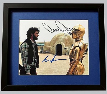 Star Wars Colour Photo Signed by George Lucas & Anthony Daniels