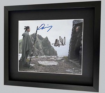 Star Wars Colour Photo Signed by Daisy Ridley & Mark Hamill
