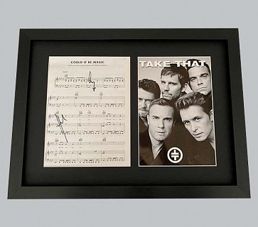 Take That "Could It Be Magic" Music Sheet Signed by Gary & Howard